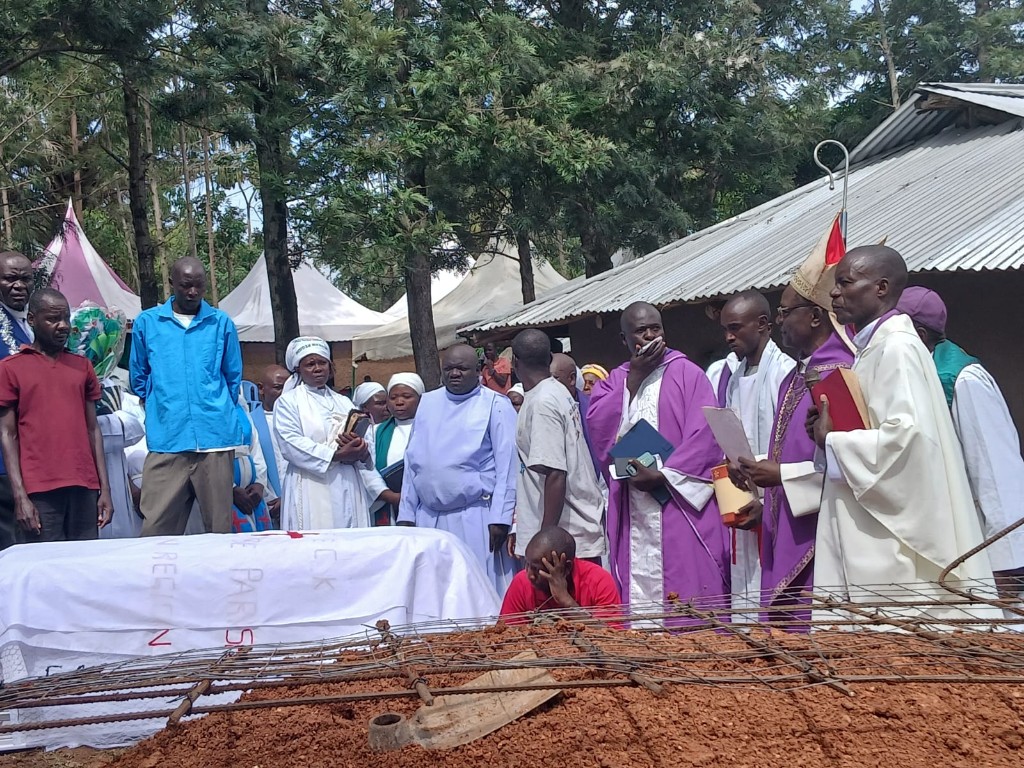 Bishop presiding funeral Veronica Leah Ogot