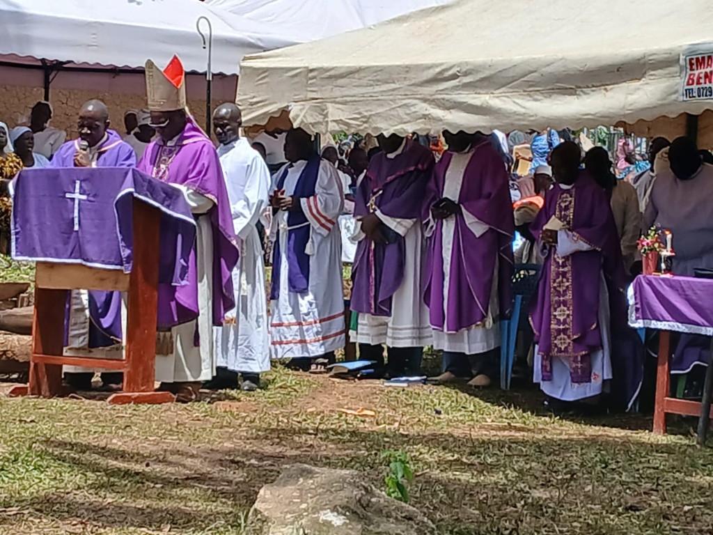 Procession dirt road funeral